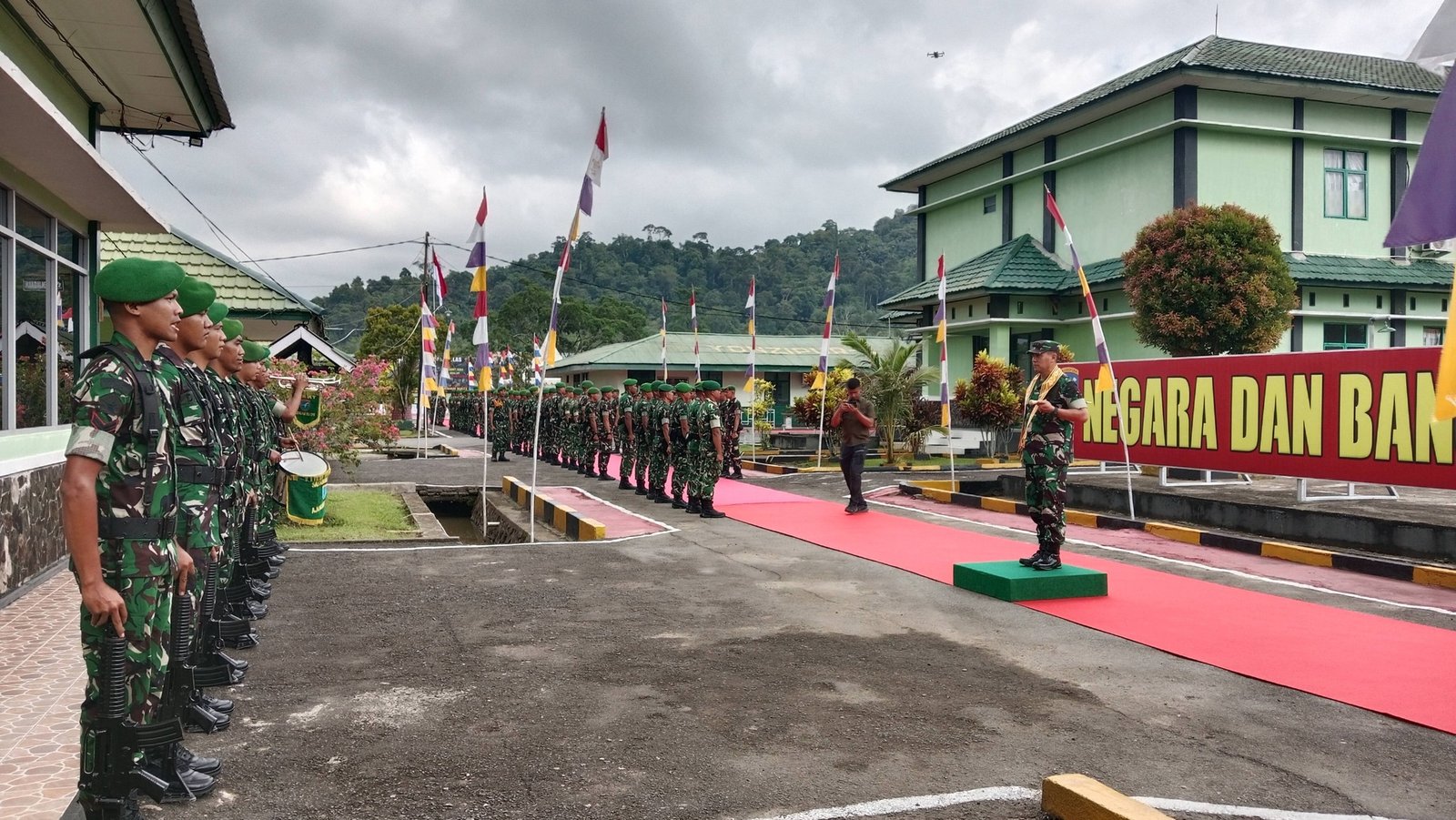 Kunjungan kerja Pangdam XII/Tanjungpura, Mayjen TNI Novi Rubadi Sugito di Batalyon Zeni Tempur 6/Satya Digdaya