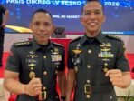 Kolonel Inf. Eka Wira Dharmawan bersama Kolonel Inf. Boni Berdian Philiang